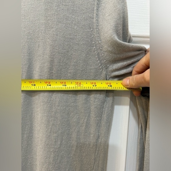 Garnett Hill Long Lightweight Cardigan Ruffle Hem Long Tulip Sleeve Women Sz M - Picture 4 of 6